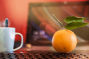 Orange on Laptop